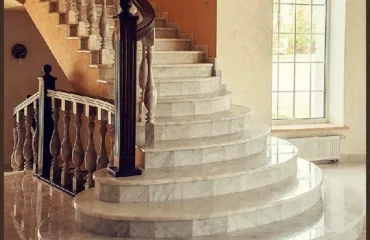 تصویر 2 از سنگ مرمریت ابیانه جلوه کرم گرم با خطوط طبیعی برای دکوراسیون